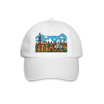 new delhi city - Baseballkappe - Weiß/Weiß - Vorne