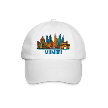 mumbai indien city - Baseballkappe - Weiß/Weiß - Vorne