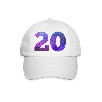 Galaxie Nummer 20 - Baseballkappe - Weiß/Weiß - Vorne