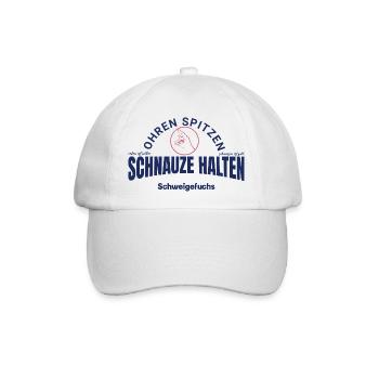 Schweigefuchs - Baseballkappe - Weiß/Weiß - Vorne