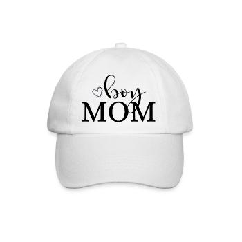 Boy mom - Baseballkappe - Weiß/Weiß - Vorne