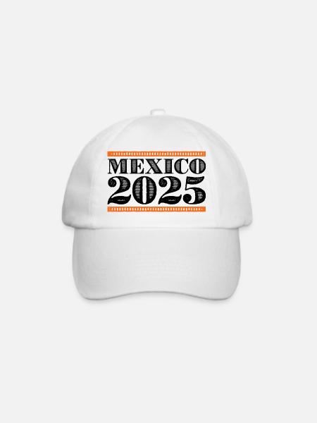 Mexiko 2025 - Baseballkappe - Weiß/Weiß
