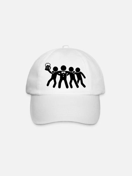 Junggesellinnenabschied Gruppe - Baseballkappe - Weiß/Weiß