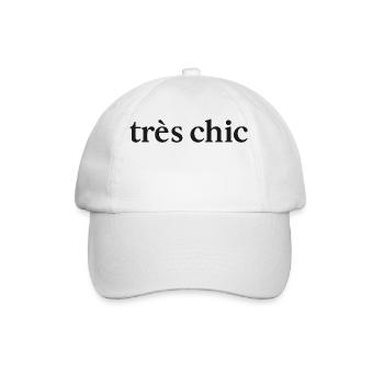 trés chic. Aufdruck - Baseballkappe - Weiß/Weiß - Vorne