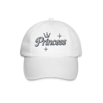 Prinzessin / Y2K Design - Baseballkappe - Weiß/Weiß - Vorne