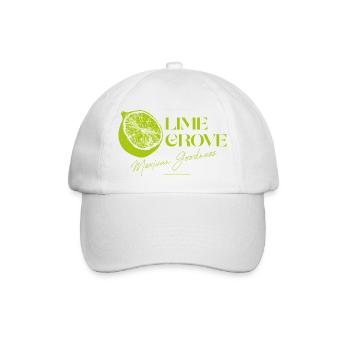 Lime Grove Mexikanisches Güte-Logo - Baseballkappe - Weiß/Weiß - Vorne