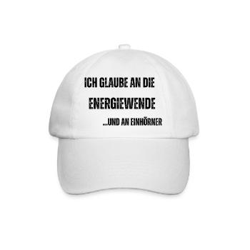 Energiewende - Baseballkappe - Weiß/Weiß - Vorne