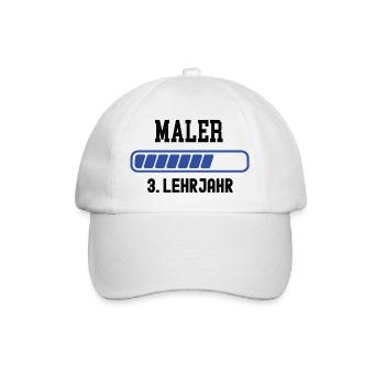 Ausbildung Maler 3. Lehrjahr Malerausbildung Lehre - Baseballkappe - Weiß/Weiß - Vorne