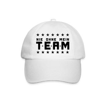 Mein Team - Baseballkappe - Weiß/Weiß - Vorne