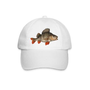 Barsch Flussbarsch Barschangeln Barsche Barsch - Baseballkappe - Weiß/Weiß - Vorne
