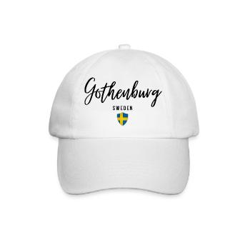 Elegantes Design Göteborg, ich liebe Göteborg - Baseballkappe - Weiß/Weiß - Vorne