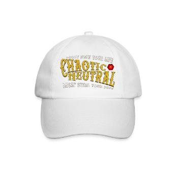 chaotisch neutral - Baseballkappe - Weiß/Weiß - Vorne