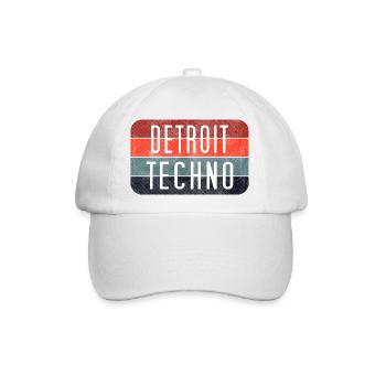 Detroit Techno Neon Emblem - Baseballkappe - Weiß/Weiß - Vorne
