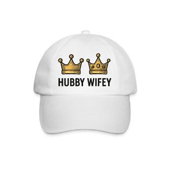 Ehemann & Ehefrau | Hochzeit | Junggesellinnenabschied - Baseballkappe - Weiß/Weiß - Vorne