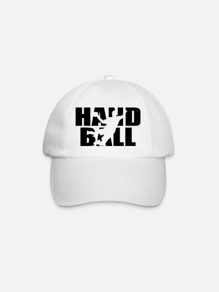 Klassisches Handball Design – Teamgeist & Power - Baseballkappe - Weiß/Weiß
