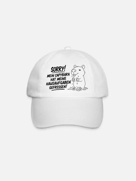 Sorry! Capybara hat meine Hausaufgaben gefressen - Baseballkappe - Weiß/Weiß