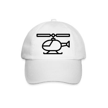 Hubschrauber - Baseballkappe - Weiß/Weiß - Vorne