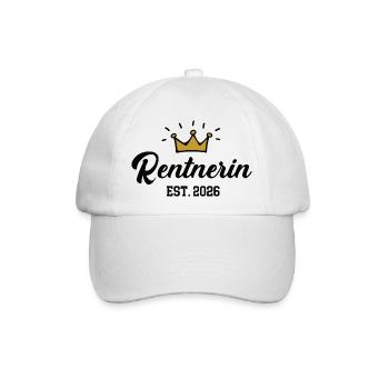 Rentnerin 2026 Rentenbeginn Rente in 26 Ruhestand - Baseballkappe - Weiß/Weiß - Vorne