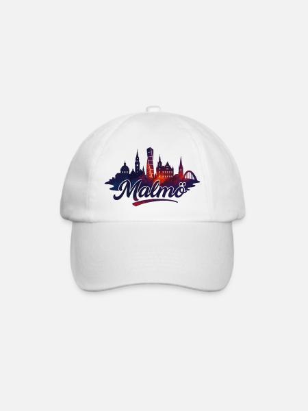 Malmö Stadt Schweden galaktisch episch Geschenk - Baseballkappe - Weiß/Weiß