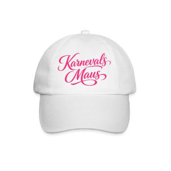 Karnevals Maus Fasching Kostüm - Baseballkappe - Weiß/Weiß - Vorne