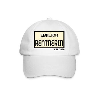 Oma Rentnerin - Rente 2026 - Baseballkappe - Weiß/Weiß - Vorne
