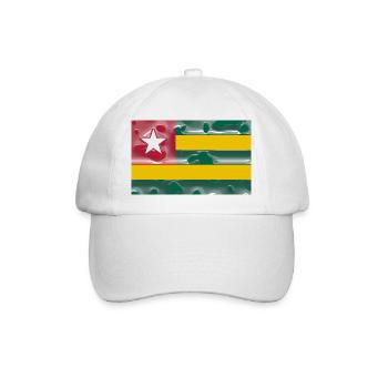 Togo als Togo - Baseballkappe - Weiß/Weiß - Vorne