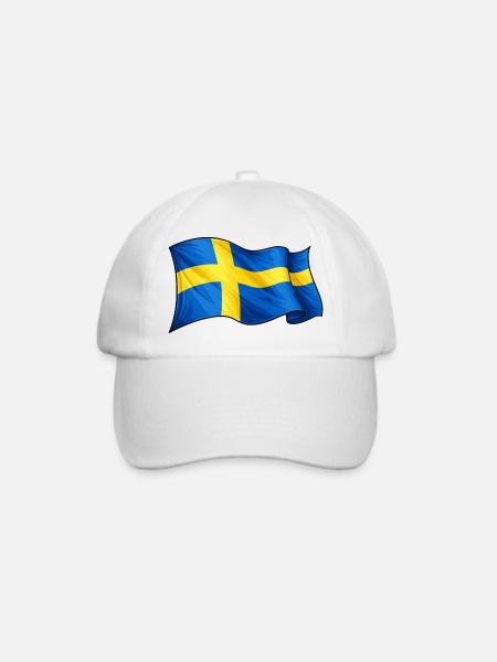Schweden Fahne - Baseballkappe - Weiß/Weiß