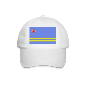 Aruba-Flagge - Baseballkappe - Weiß/Weiß - Vorne