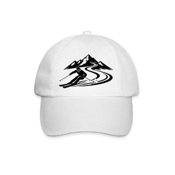 Ski Berge Piste - Baseballkappe - Weiß/Weiß - Vorne