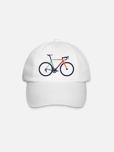 Rennrad_bunt - Baseballkappe - Weiß/Weiß