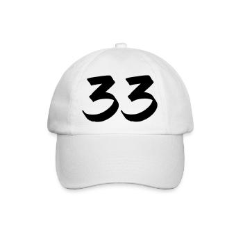 33 - Baseballkappe - Weiß/Weiß - Vorne