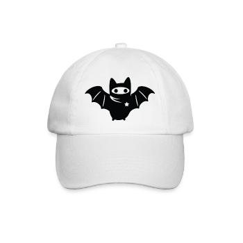 Vermummte Fledermaus – Antifaschismus Antifa - Baseballkappe - Weiß/Weiß - Vorne