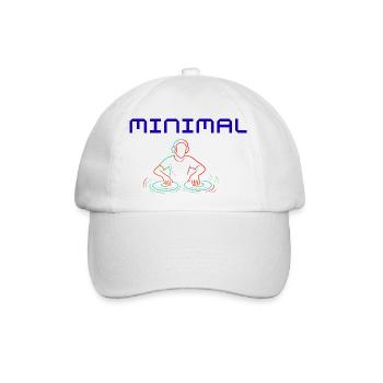 Minimal Beat - Baseballkappe - Weiß/Weiß - Vorne