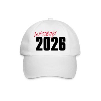 Aufsteiger 2026 Aufstieg - Baseballkappe - Weiß/Weiß - Vorne