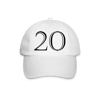 20. 20. JAHRESTAG. 20-JÄHRIGES JUBILÄUM. 20 JAHRE. - Baseballkappe - Weiß/Weiß - Vorne