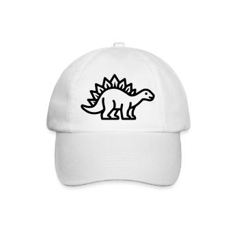 Stegosaurus - Baseballkappe - Weiß/Weiß - Vorne