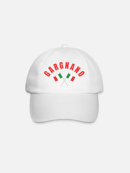 Gargnano Italienische Flaggen - Baseballkappe - Weiß/Weiß
