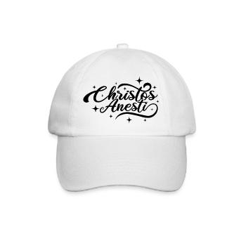 Christos Anesti Orthodoxer Osterpascha - Baseballkappe - Weiß/Weiß - Vorne