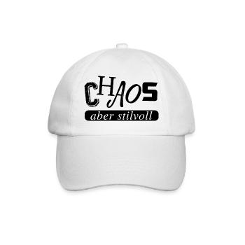 Chaos, aber stilvoll - Baseballkappe - Weiß/Weiß - Vorne