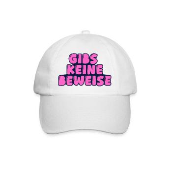 gibs keine beweise - Baseballkappe - Weiß/Weiß - Vorne