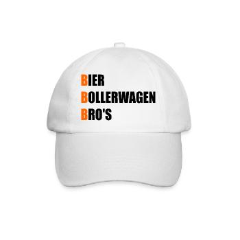 Männertag Bier Bollerwagen - Baseballkappe - Weiß/Weiß - Vorne