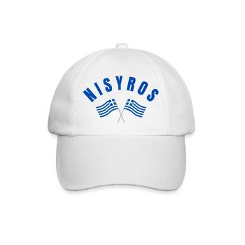 Nisyros griechische Flaggen - Baseballkappe - Weiß/Weiß - Vorne