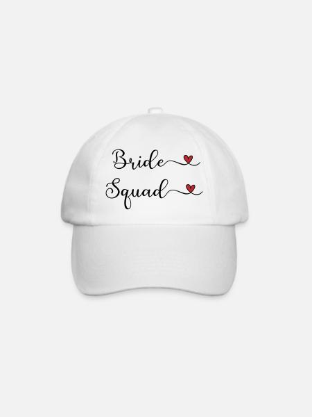 Bride Squad - Team Braut - Baseballkappe - Weiß/Weiß