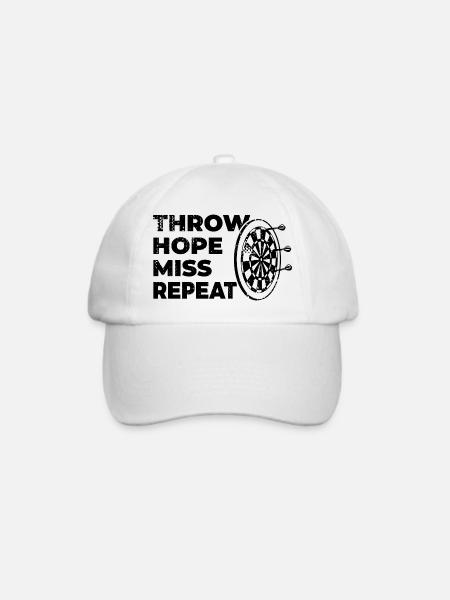 Dartspieler Spruch - Baseballkappe - Weiß/Weiß