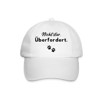Nicht stur - überfordert - Baseballkappe - Weiß/Weiß - Vorne