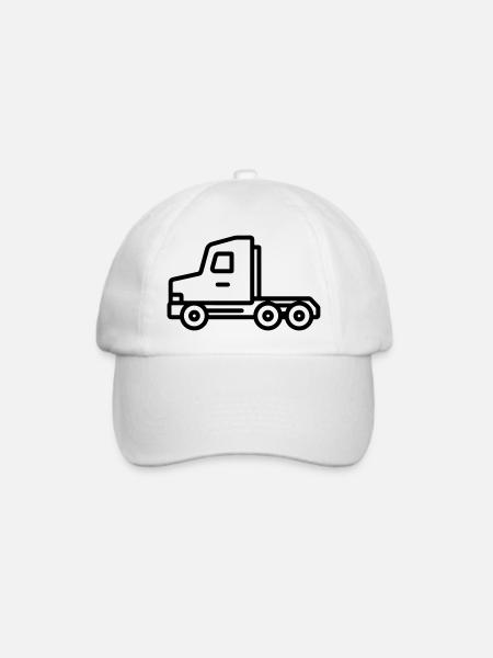 Lkw - Baseballkappe - Weiß/Weiß