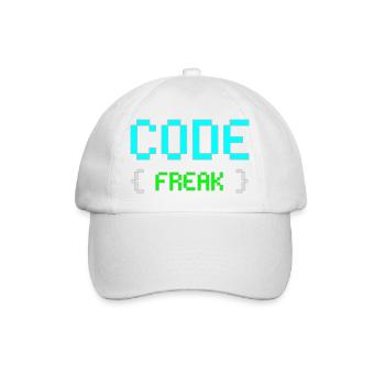 Pixel Code Freak Neon Tee - Baseballkappe - Weiß/Weiß - Vorne