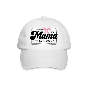 mama est 2026 - Baseballkappe - Weiß/Weiß - Vorne