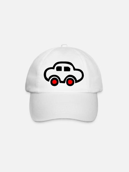 Auto - Baseballkappe - Weiß/Weiß