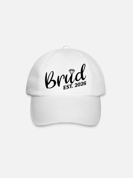 Schwedische Braut 2026 - Baseballkappe - Weiß/Weiß